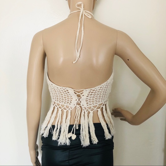 EARTHBOUND Boho Crochet Tassel Crop Top - Picture 3 of 4